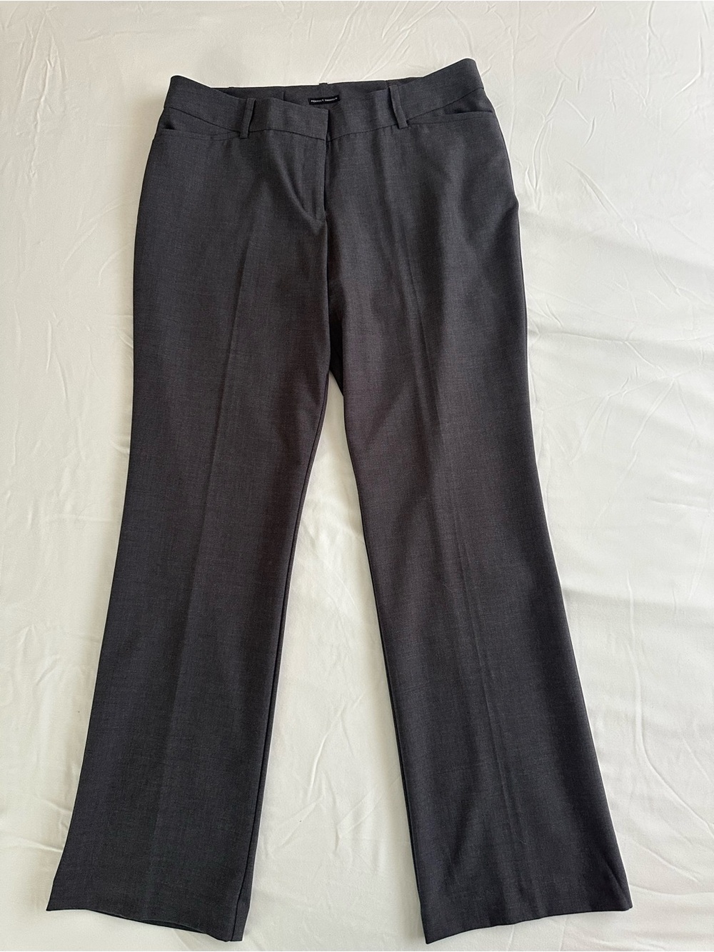 Worthington Straight-Leg Dark Charcoal Dress Pants